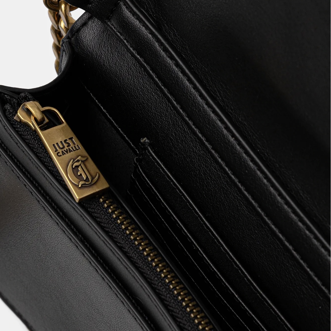 JUST CAVALLI SMALL FLAPPED SNAKE LOGO CROSS BODY - Image 5
