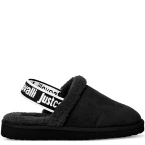 JUST CAVALLI SUEDE STRAPPED FLATS