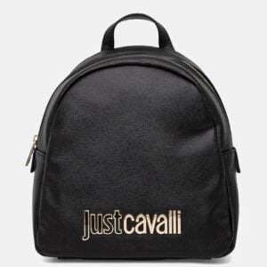 JUST CAVALLI SAFFIANO MEDIUM BACKPACK - BLACK
