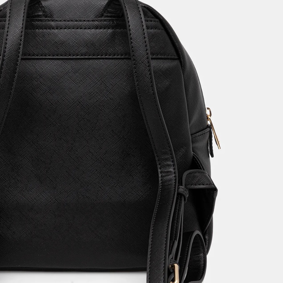JUST CAVALLI SAFFIANO MEDIUM BACKPACK - BLACK - Image 5