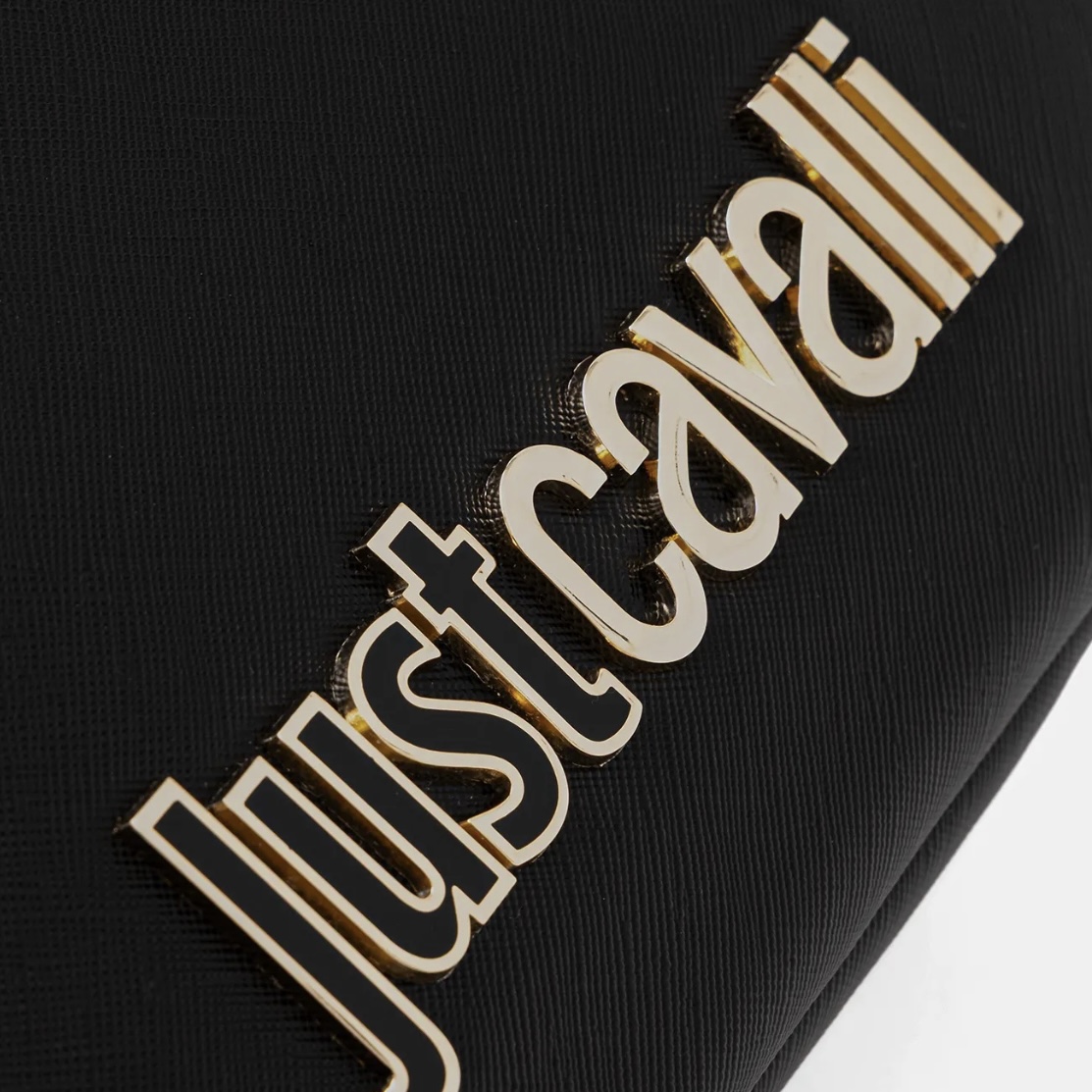 JUST CAVALLI SAFFIANO MEDIUM BACKPACK - BLACK - Image 4