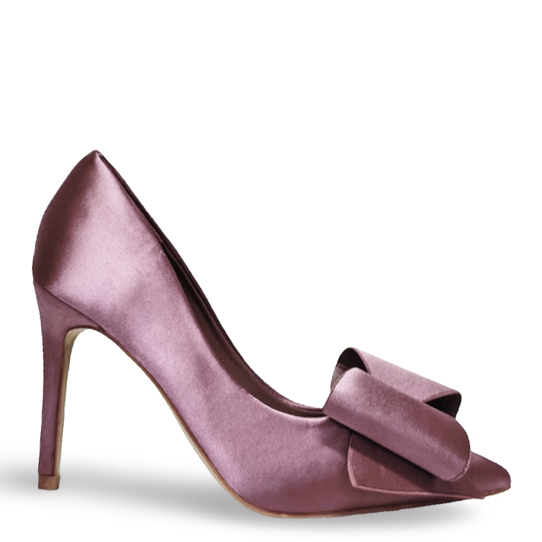 CARLA BOW TIE HEELS - PINK