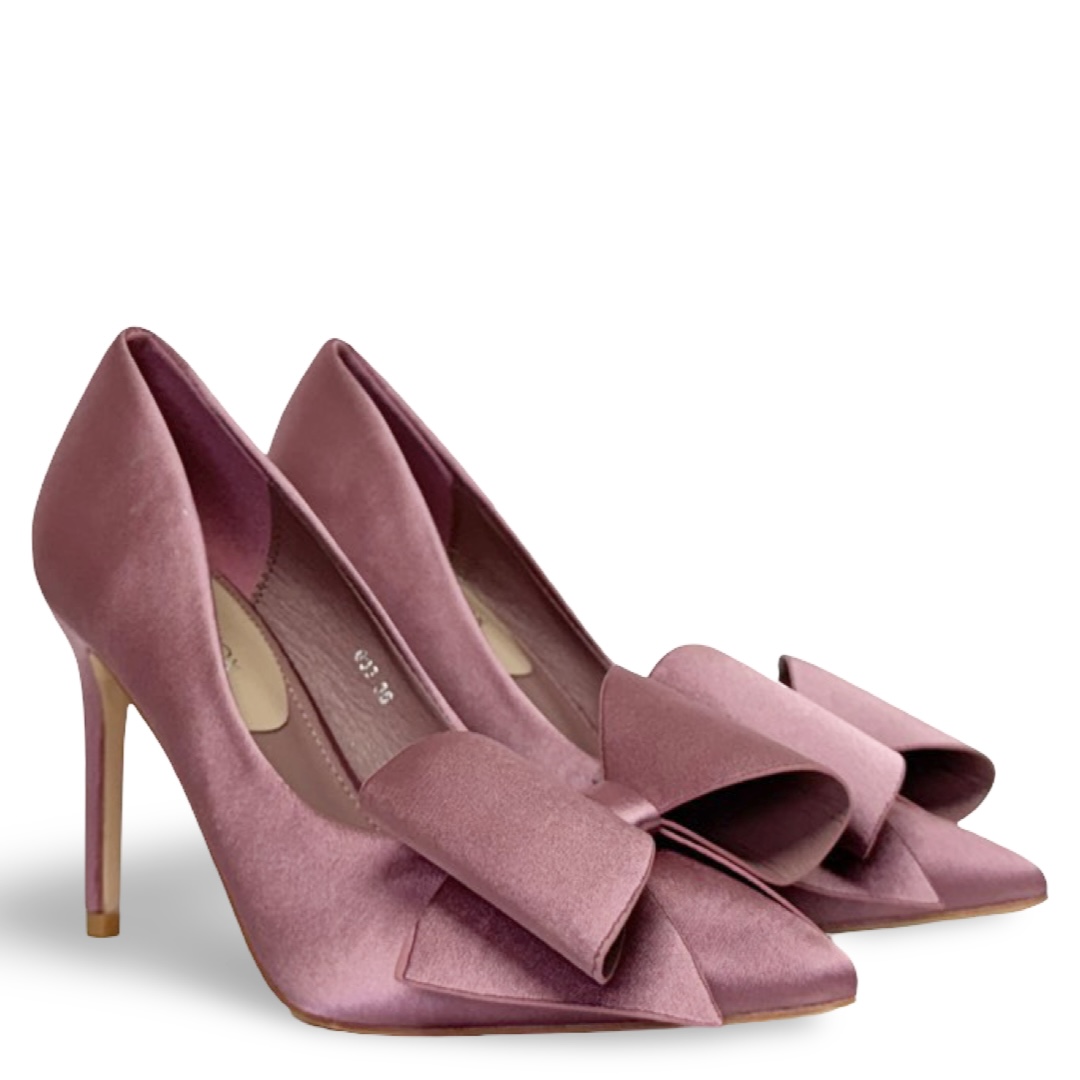 CARLA BOW TIE HEELS - PINK - Image 2