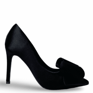 CARLA BOW TIE HEELS - BLACK