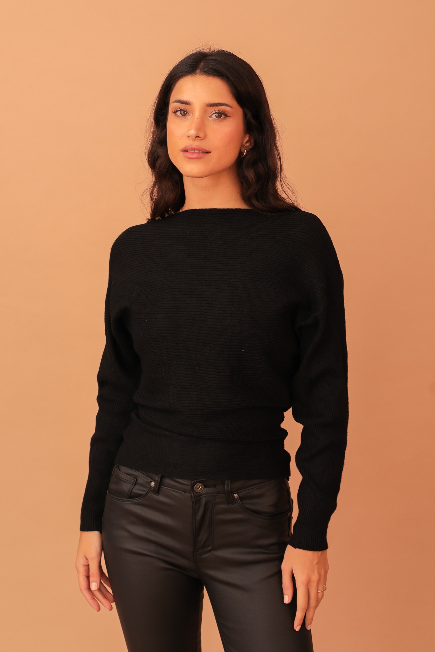 HARPER RIBBED KNIT - BLACK - Image 4