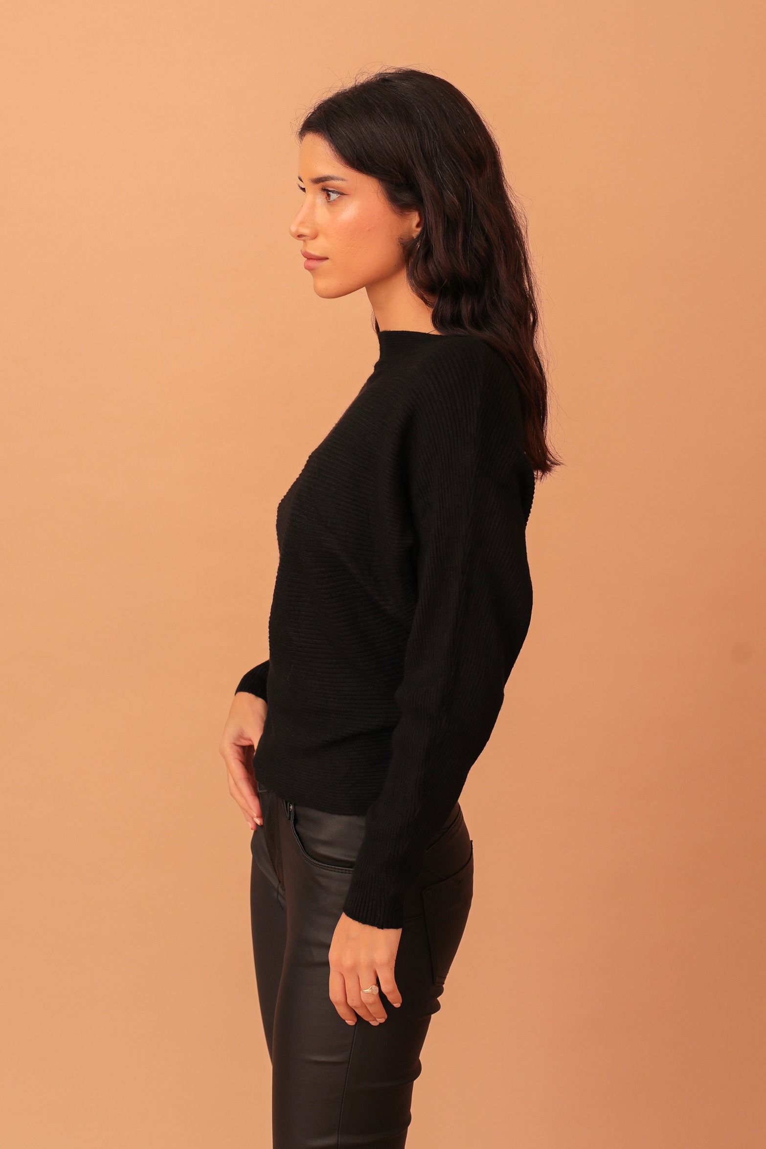 HARPER RIBBED KNIT - BLACK - Image 3