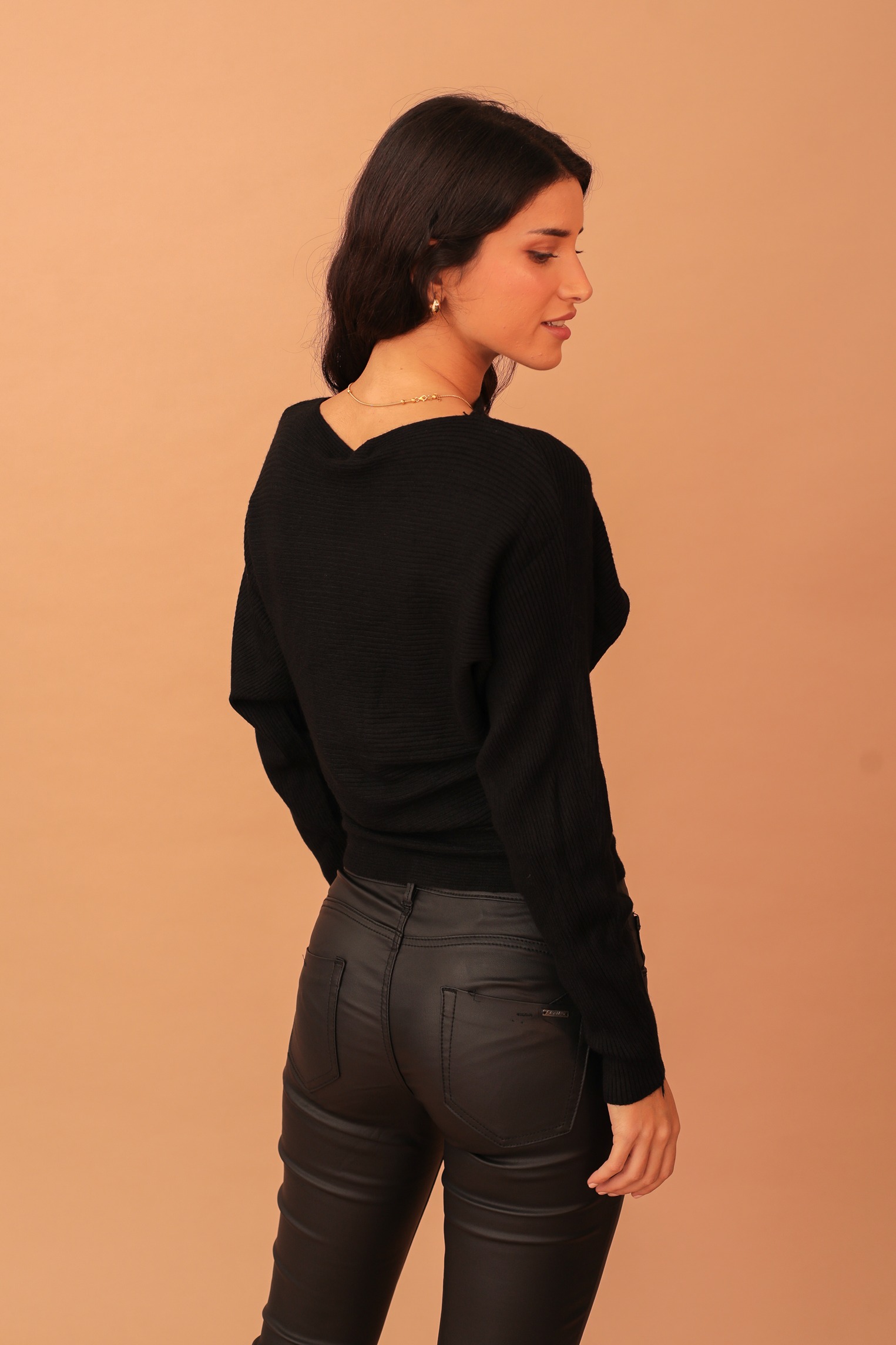 HARPER RIBBED KNIT - BLACK - Image 2