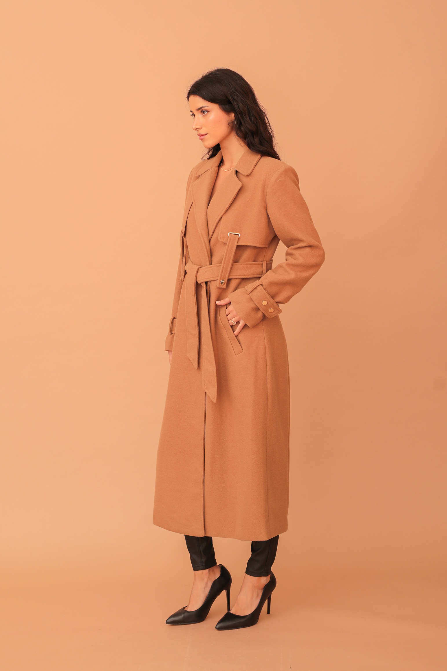 SCARLETT CASHMERE COAT - CAMEL - Image 3