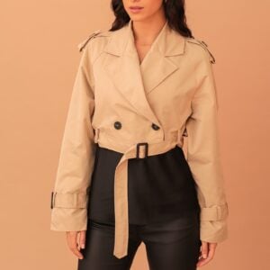 CHLOE CROPPED JACKET - BEIGE