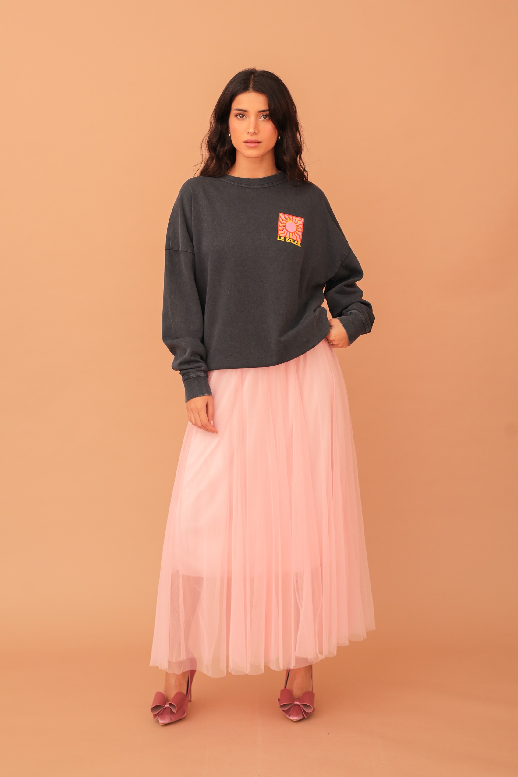 ZOE TULLE SKIRT - BABY PINK - Image 4