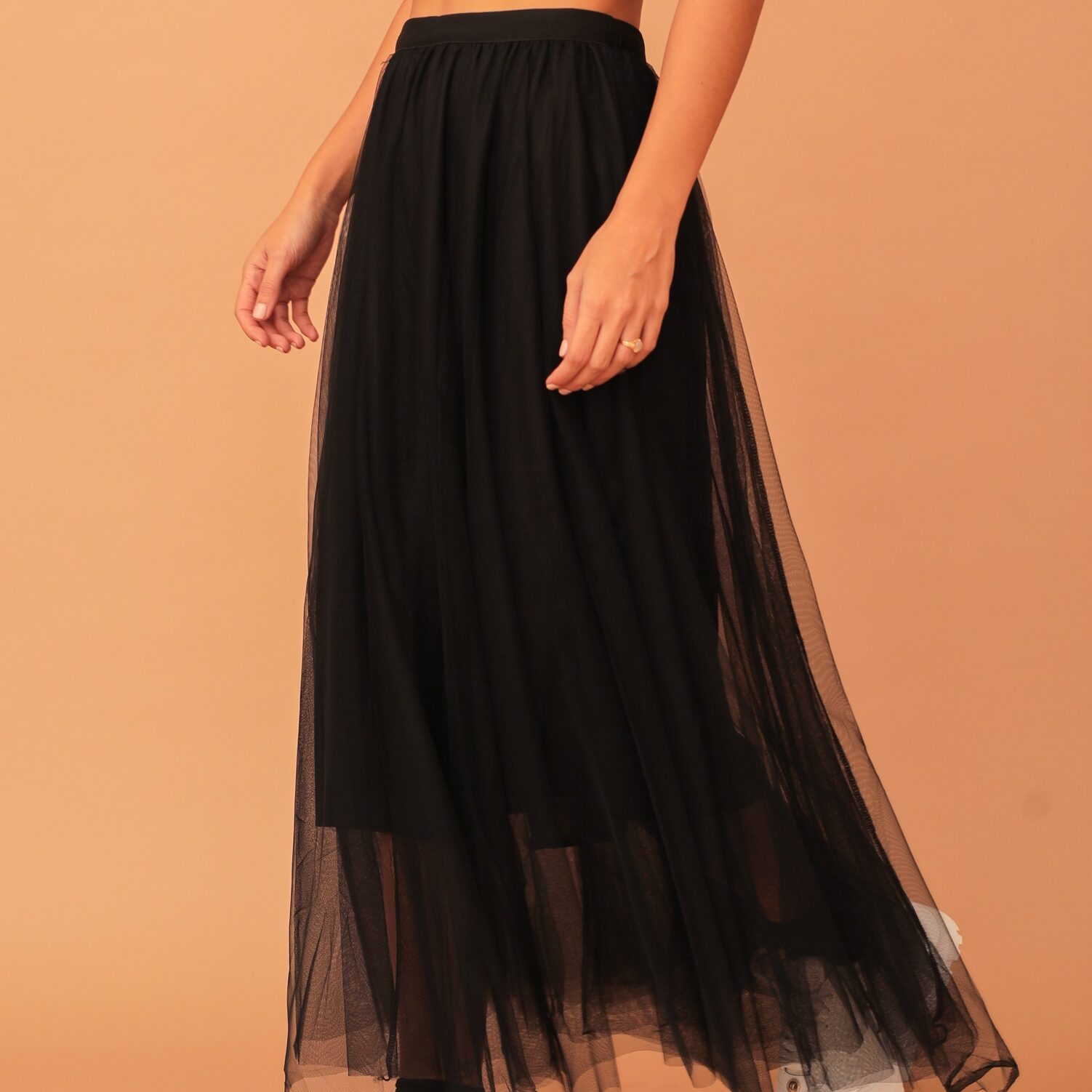 ZOE TULLE SKIRT - BLACK