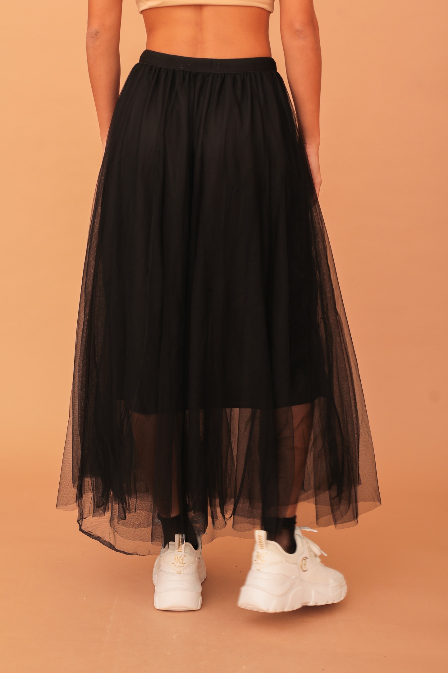 ZOE TULLE SKIRT - BLACK - Image 2