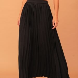 MARGARET PLEATED SKIRT - BLACK