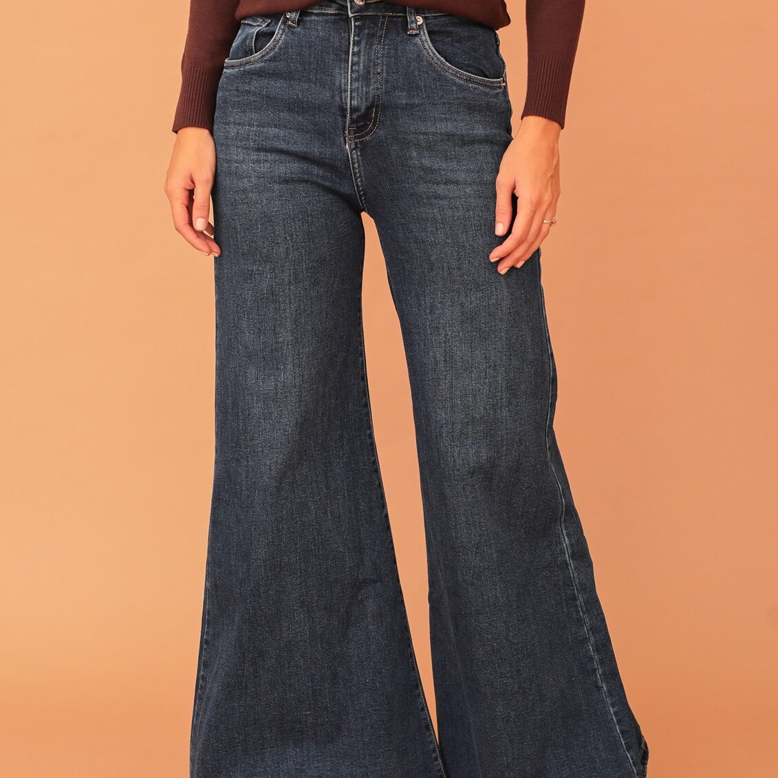 MADDISON ULTRA WIDE JEANS - BLUE