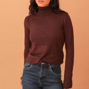 VIVIAN TURTLENECK KNIT - BROWN