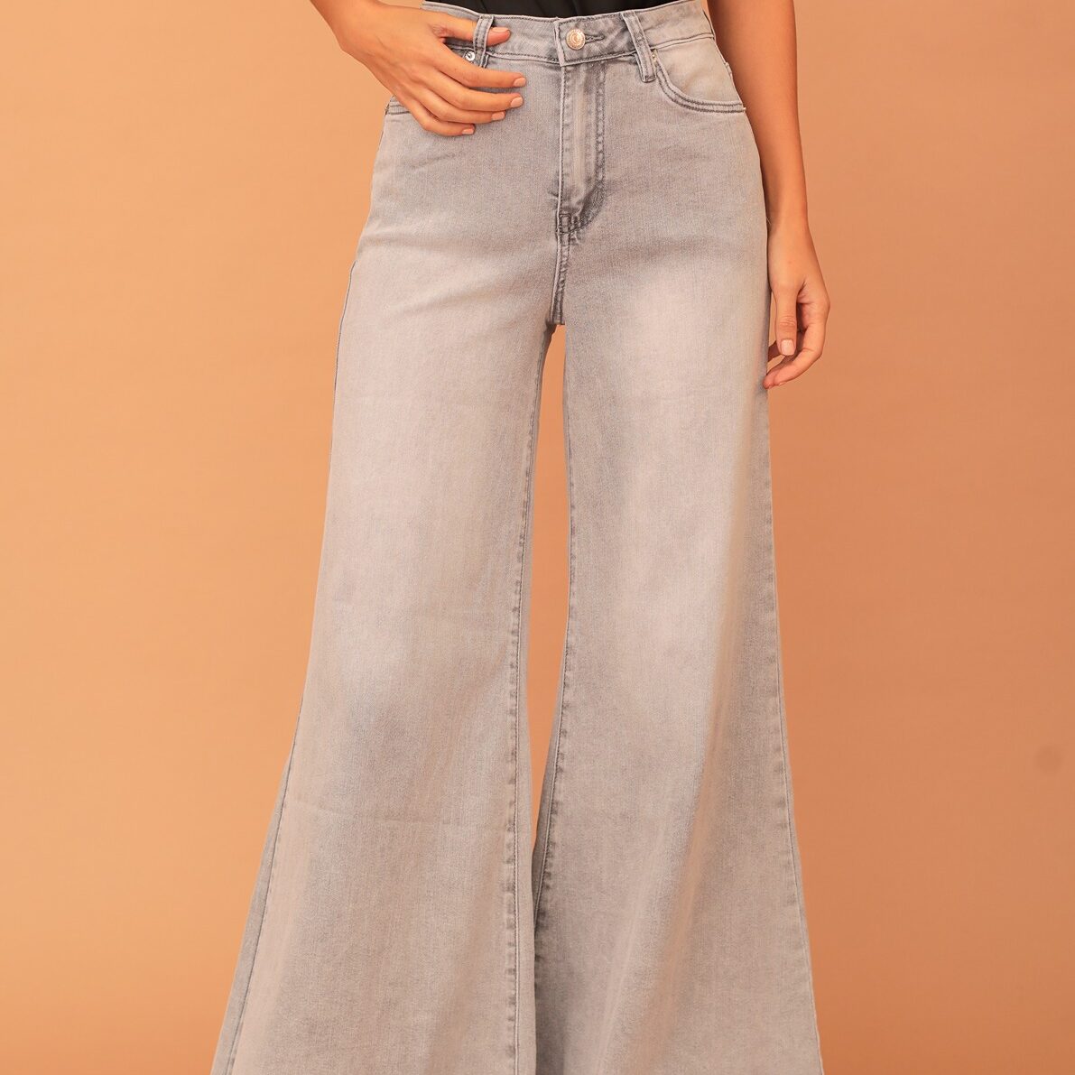 MADDISON ULTRA WIDE JEANS - GREY