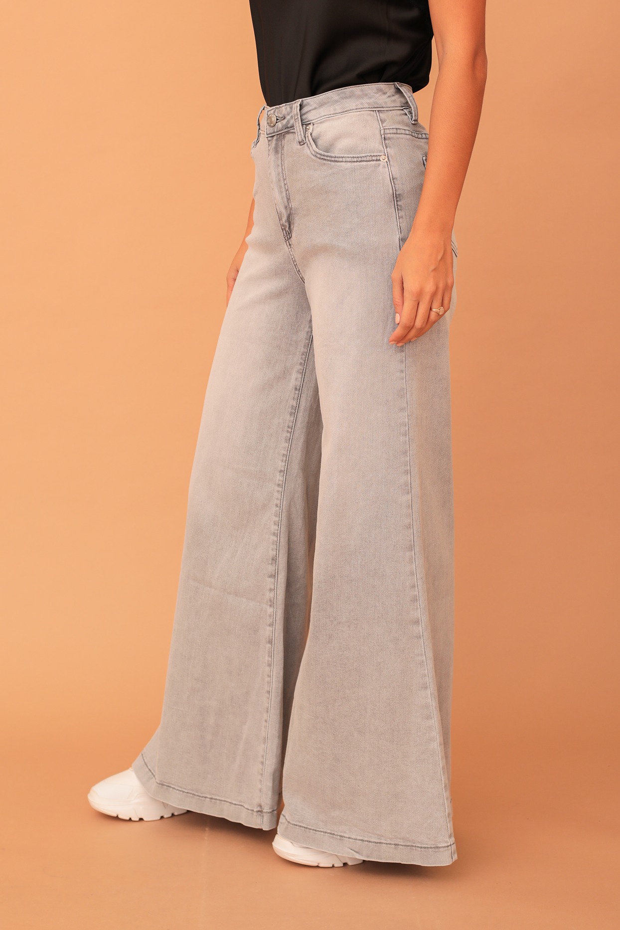 MADDISON ULTRA WIDE JEANS - GREY - Image 2