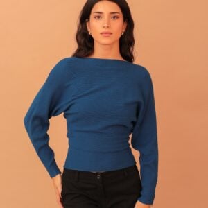 HARPER RIBBED KNIT - BLUE