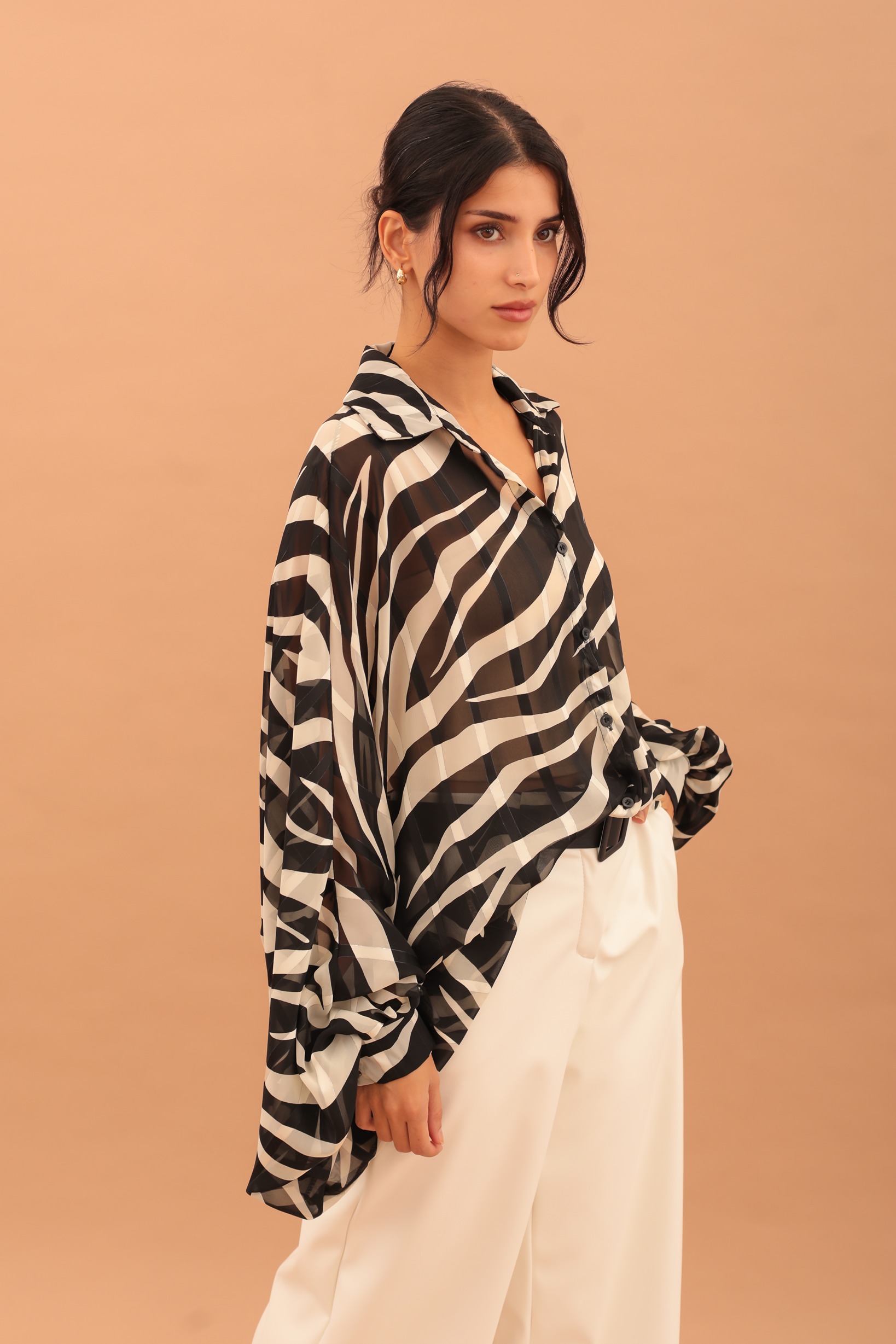 AVA WIDE ZEBRA PRINT SHIRT - Image 4