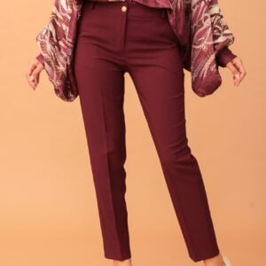 VICTORIA CIGARETTE TROUSERS - MAGENTA
