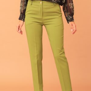VICTORIA CIGARETTE TROUSERS - PISTACHIO