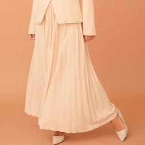 MARGARET PLEATED SKIRT - CREAM