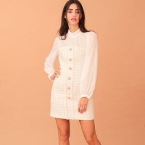 BRIELLE TWEED LONG SLEEVED DRESS