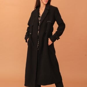 SCARLETT CASHMERE COAT - BLACK