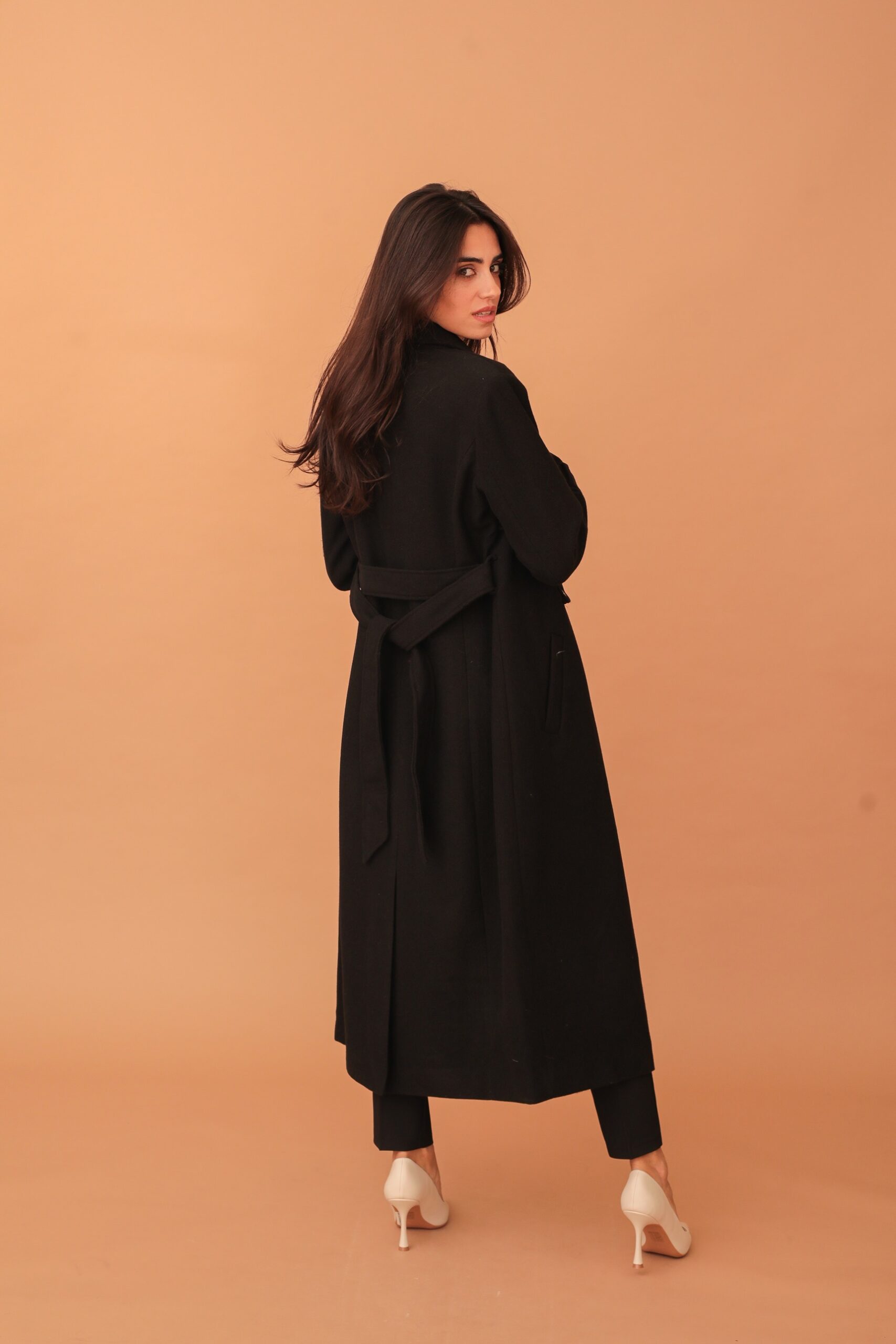 SCARLETT CASHMERE COAT - BLACK - Image 2
