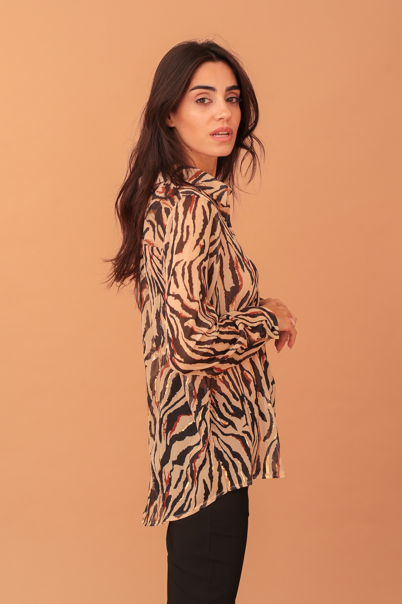 ARABELLA BROWN ZEBRA PRINT SHIRT - Image 3