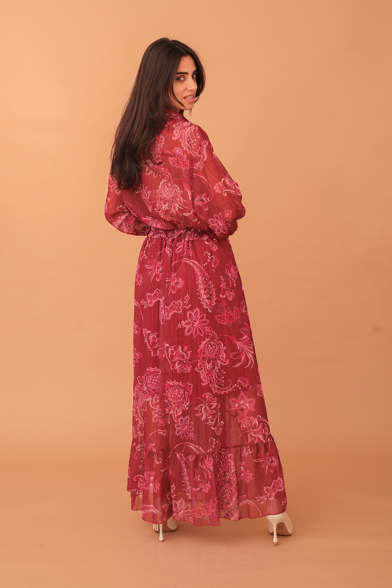 VALERIE PAISLEY PRINT SHIRT - BORDEAUX - Image 2