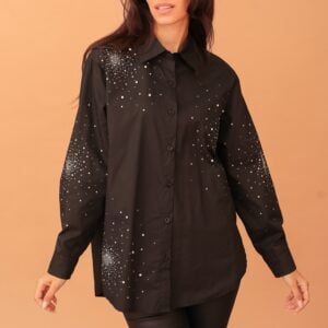STEPHANIE CRYSTAL EMBELLISHED SHIRT