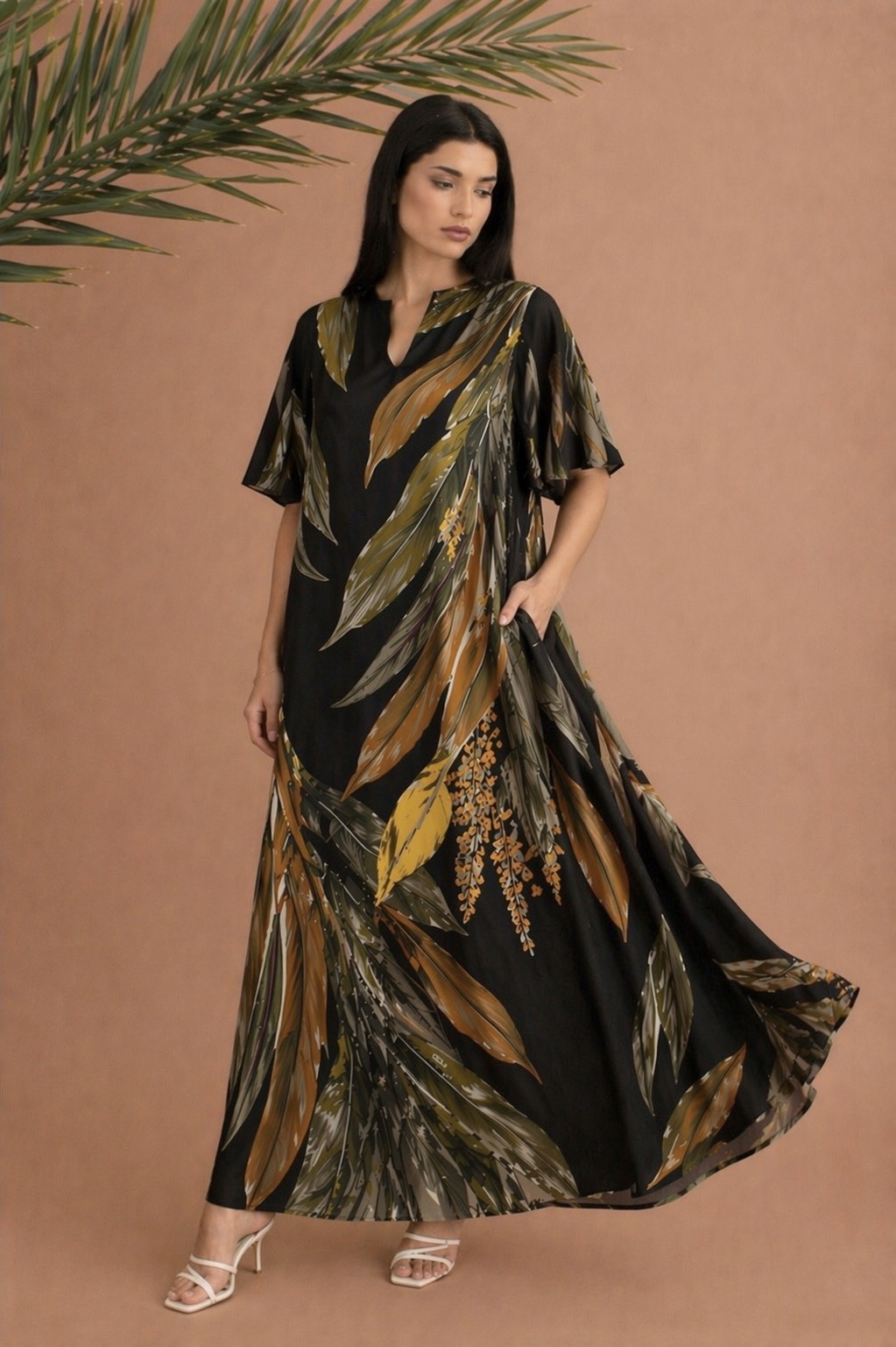 IVY DRESS SHORT SLEEVED - BLACK