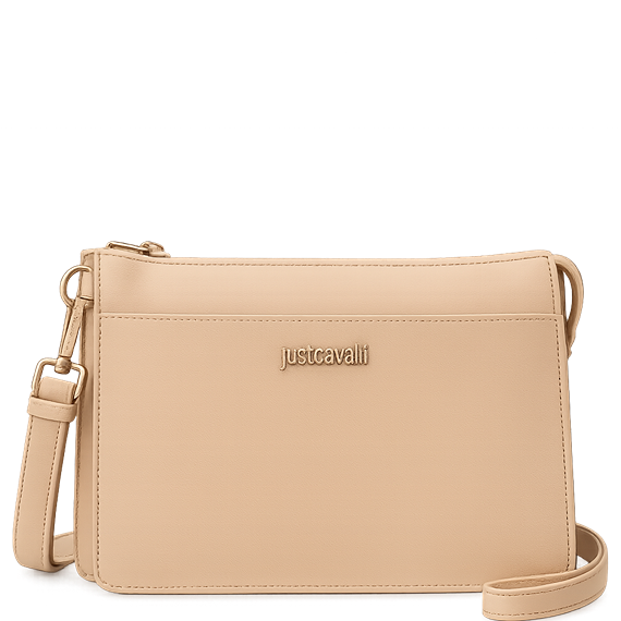 JUST CAVALLI SAFFIANO ALL-DAY POUCH - BEIGE