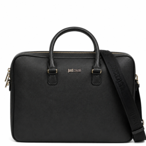 JUST CAVALLI SAFFIANO OFFICE BAG