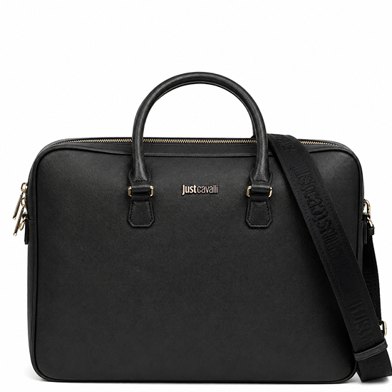 JUST CAVALLI SAFFIANO OFFICE BAG