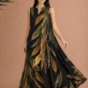 IRIS SLEEVELESS DRESS - BLACK