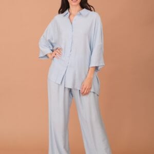 ROSALINDA CRYSTAL EMBELLISHED VISCOSE SET - SKY BLUE