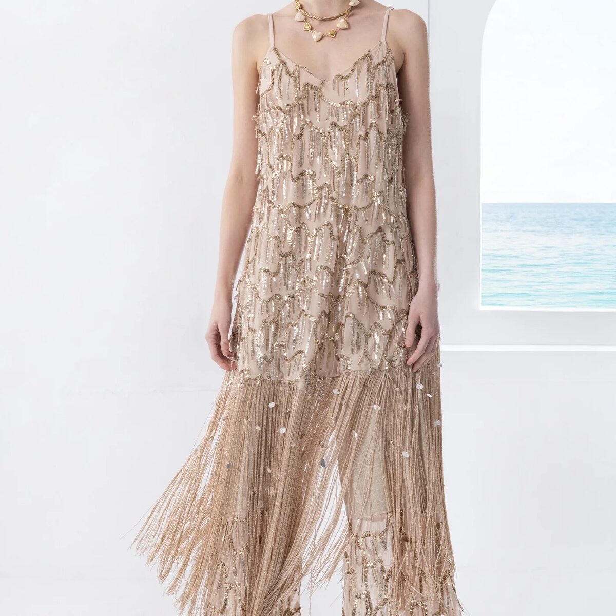 MYA RAYNE DRESS - TOP WITH SEQUINS
