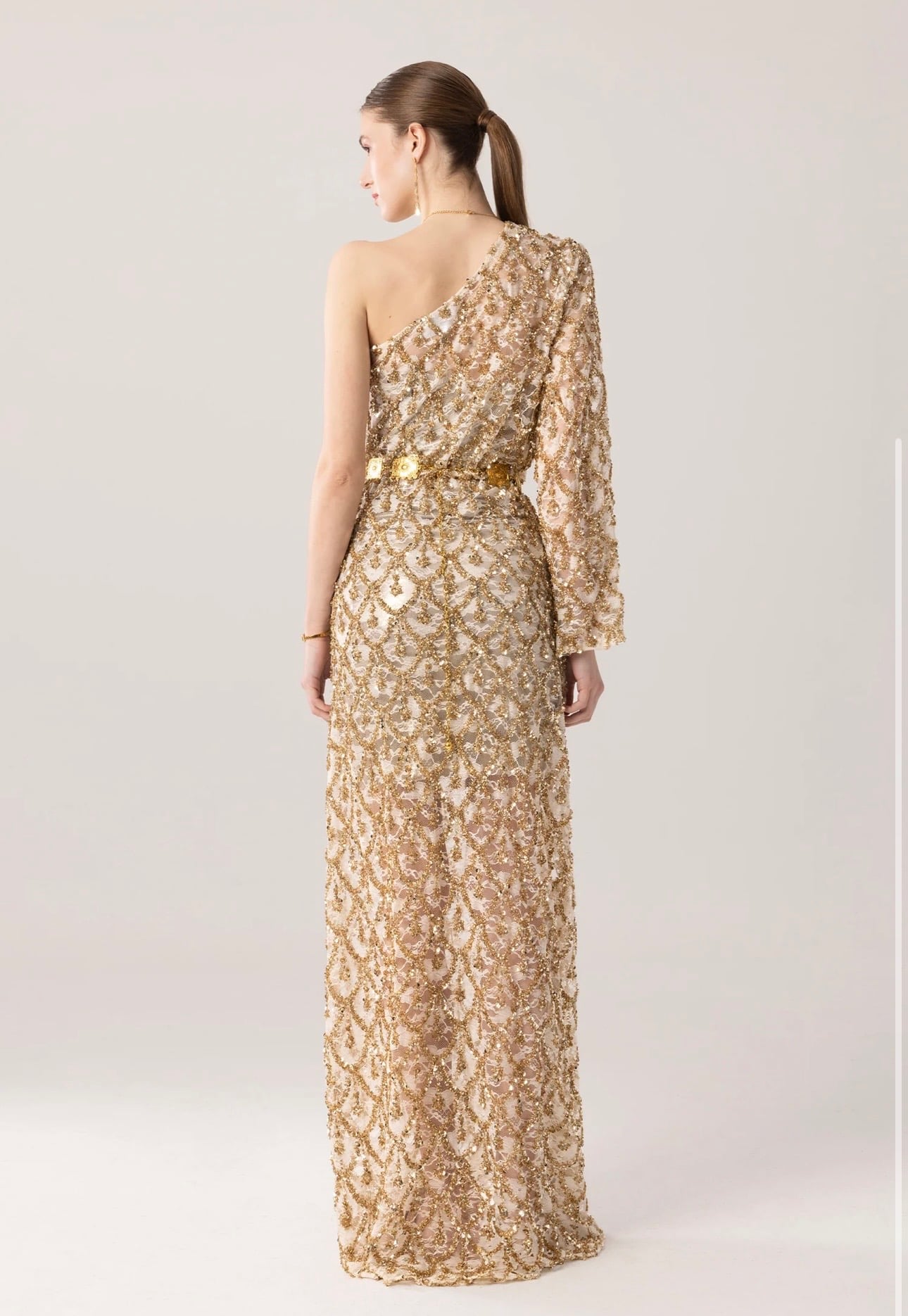 MYA ASTERIA GOLD DRESS - Image 2