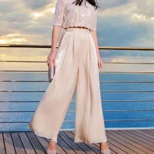 RINASCIMENTO CRYSTALLINE WIDE PANTS