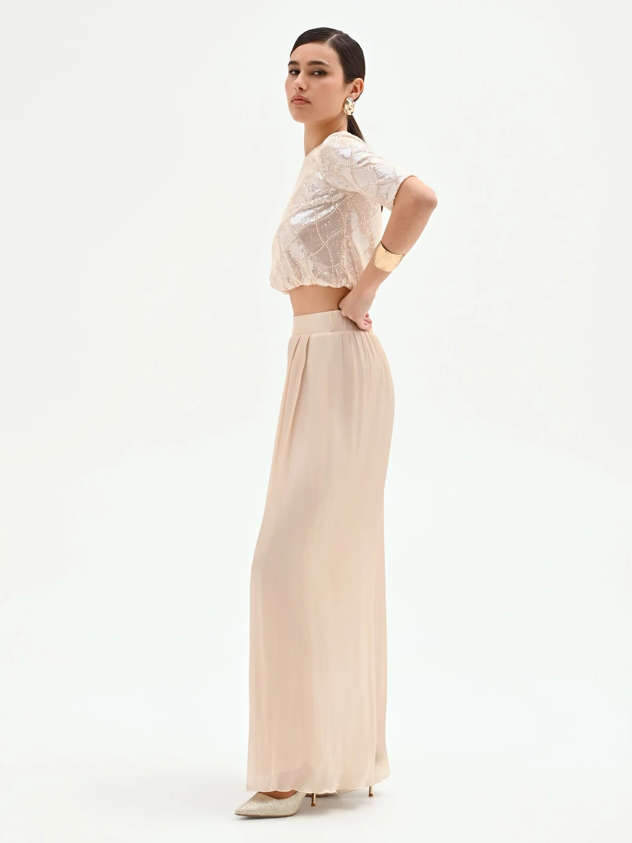 RINASCIMENTO CRYSTALLINE WIDE PANTS - Image 3