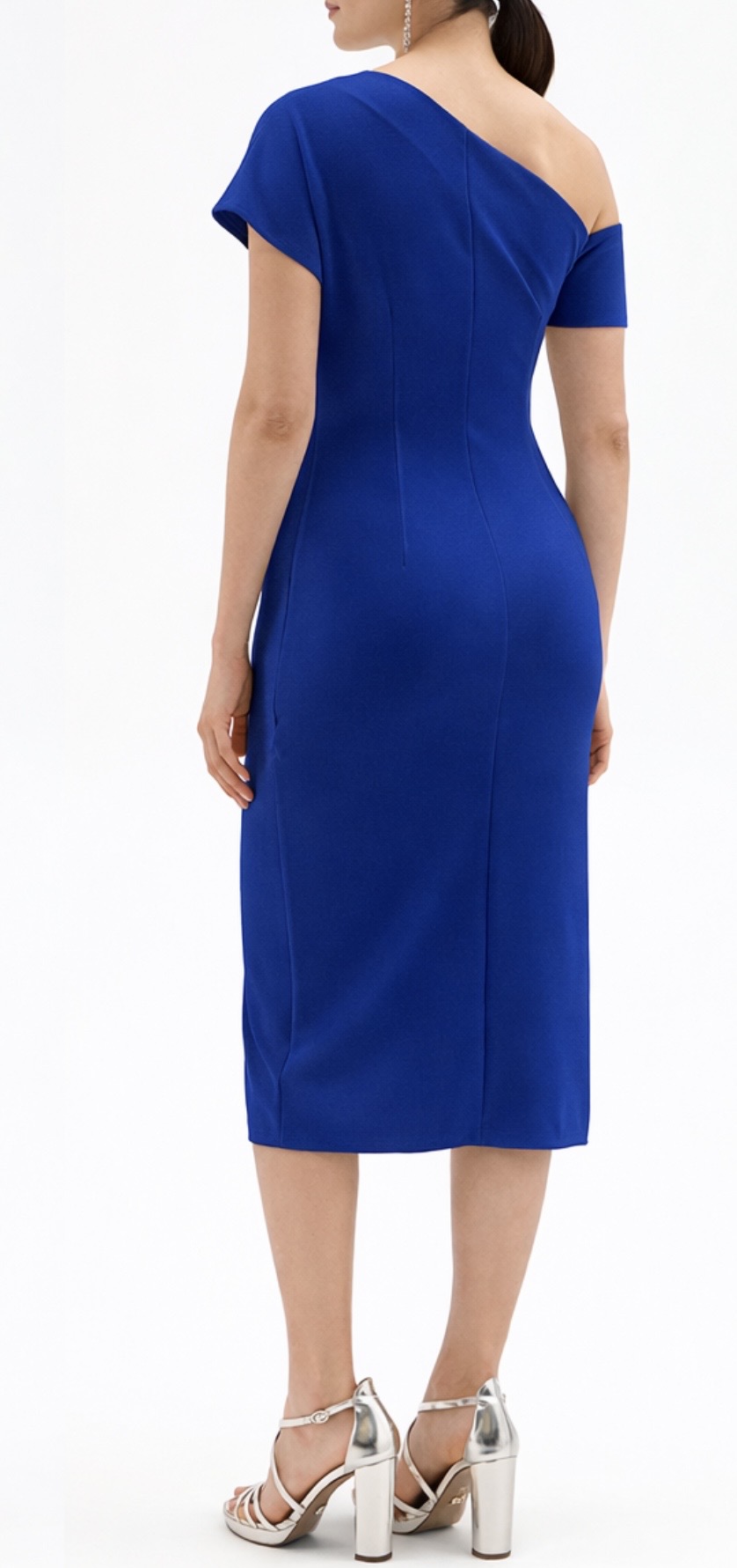 RINASCIMENTO SINGLE SLEEVE DRESS - BLUE - Image 2