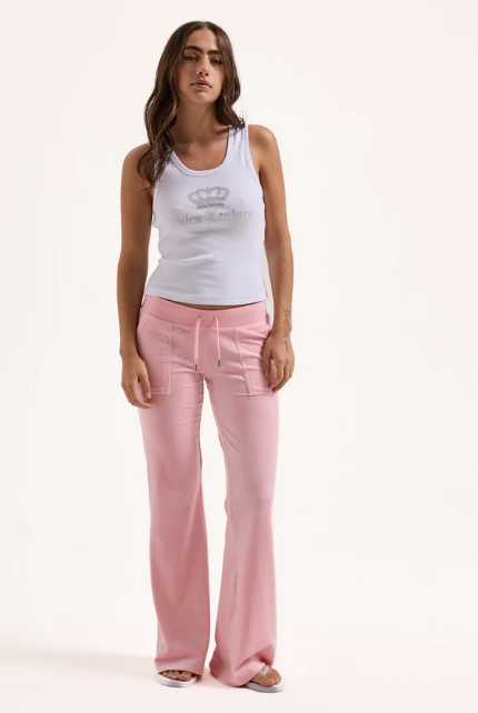 JUICY COUTURE RIB CRYSTAL TANK TOP - WHITE - Image 3