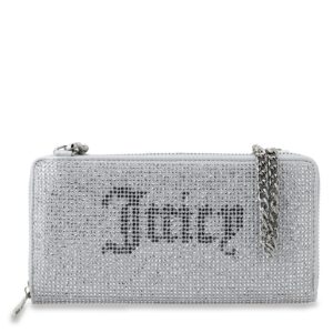 JUICY COUTURE CRYSTAL EMBELLISHED WALLET - SILVER