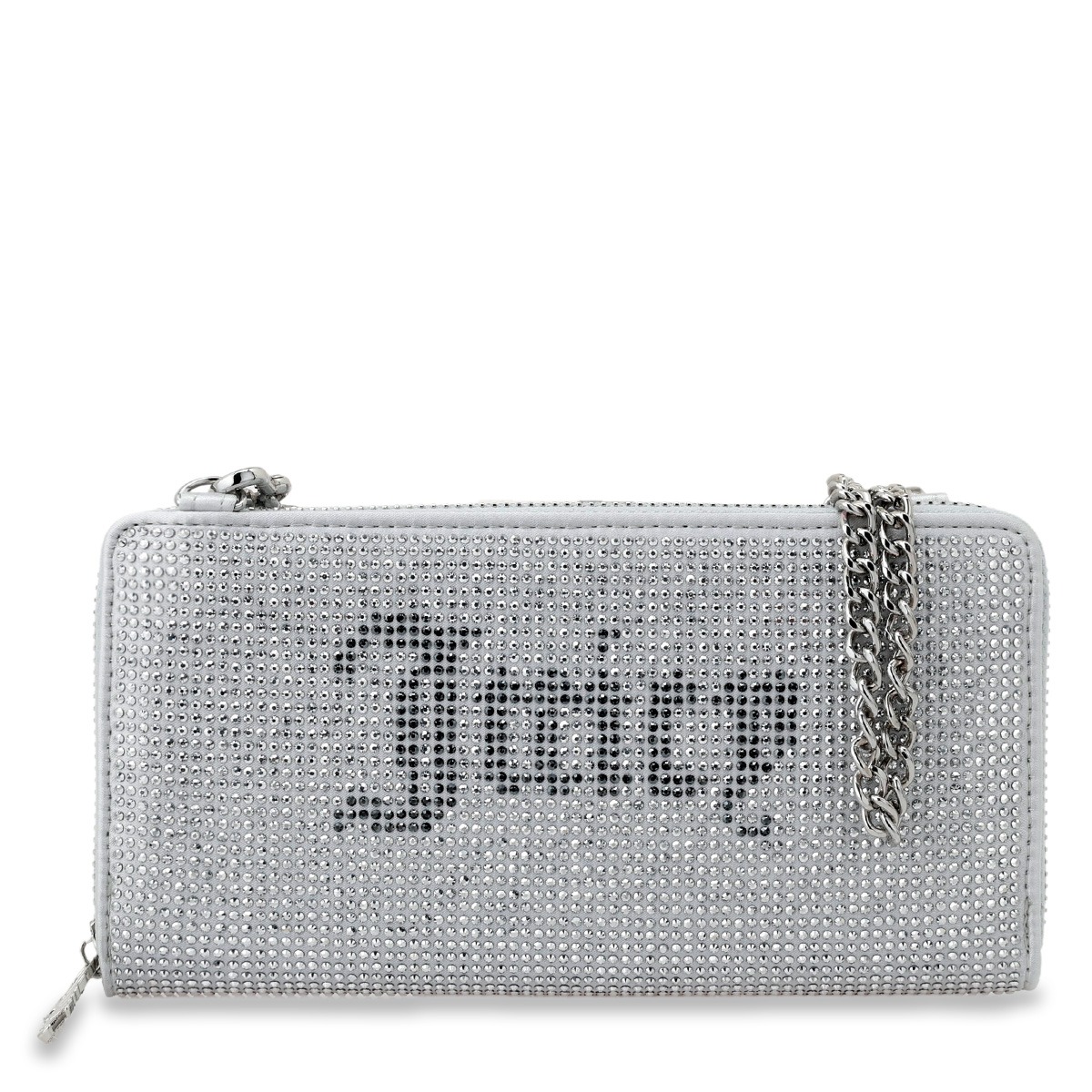 JUICY COUTURE CRYSTAL EMBELLISHED WALLET - SILVER