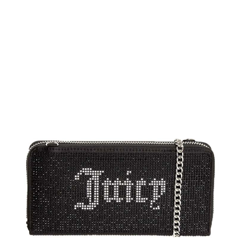 JUICY COUTURE CRYSTAL EMBELLISHED WALLET - BLACK