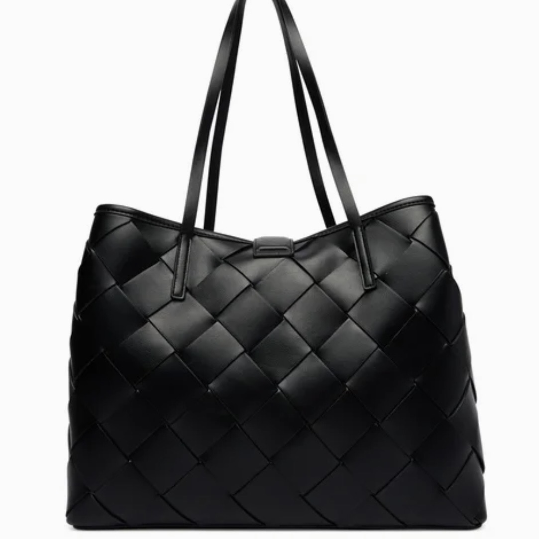 JUST CAVALLI WOVEN SHOPPER - BLACK - Image 5