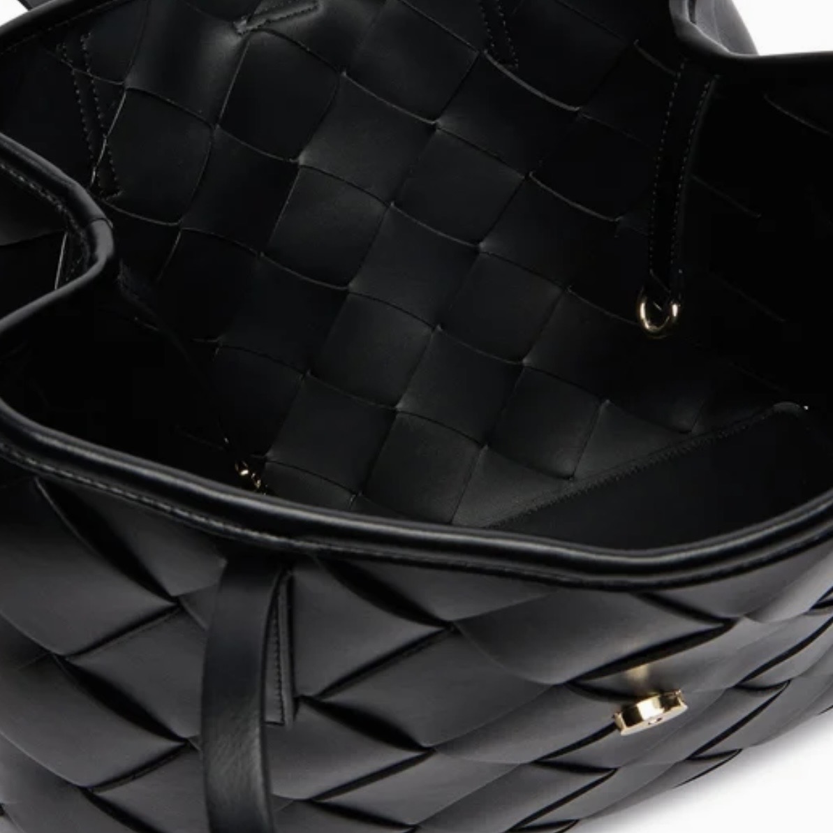 JUST CAVALLI WOVEN SHOPPER - BLACK - Image 4
