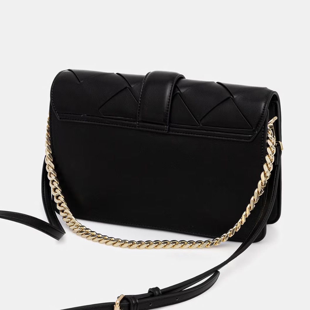 JUST CAVALLI MEDIUM WOVEN BAG - BLACK - Image 4